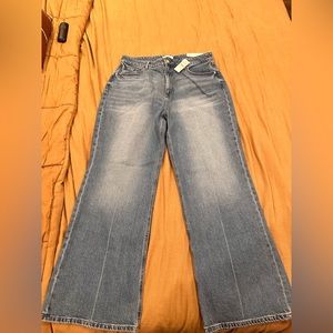 Loft jeans- wide leg, curvy, high waisted denim